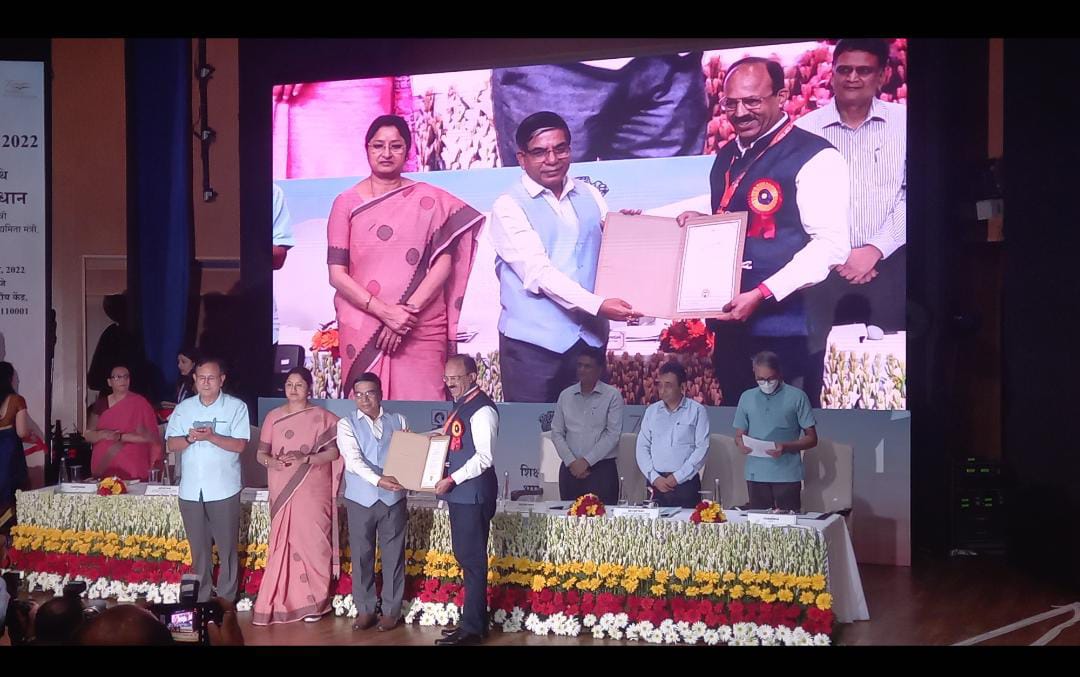 Dr. Manohar Pai M, Professor, Department of Information Communication Technology (ICT) has received the prestigious National Technical Best Teacher award from AICTE